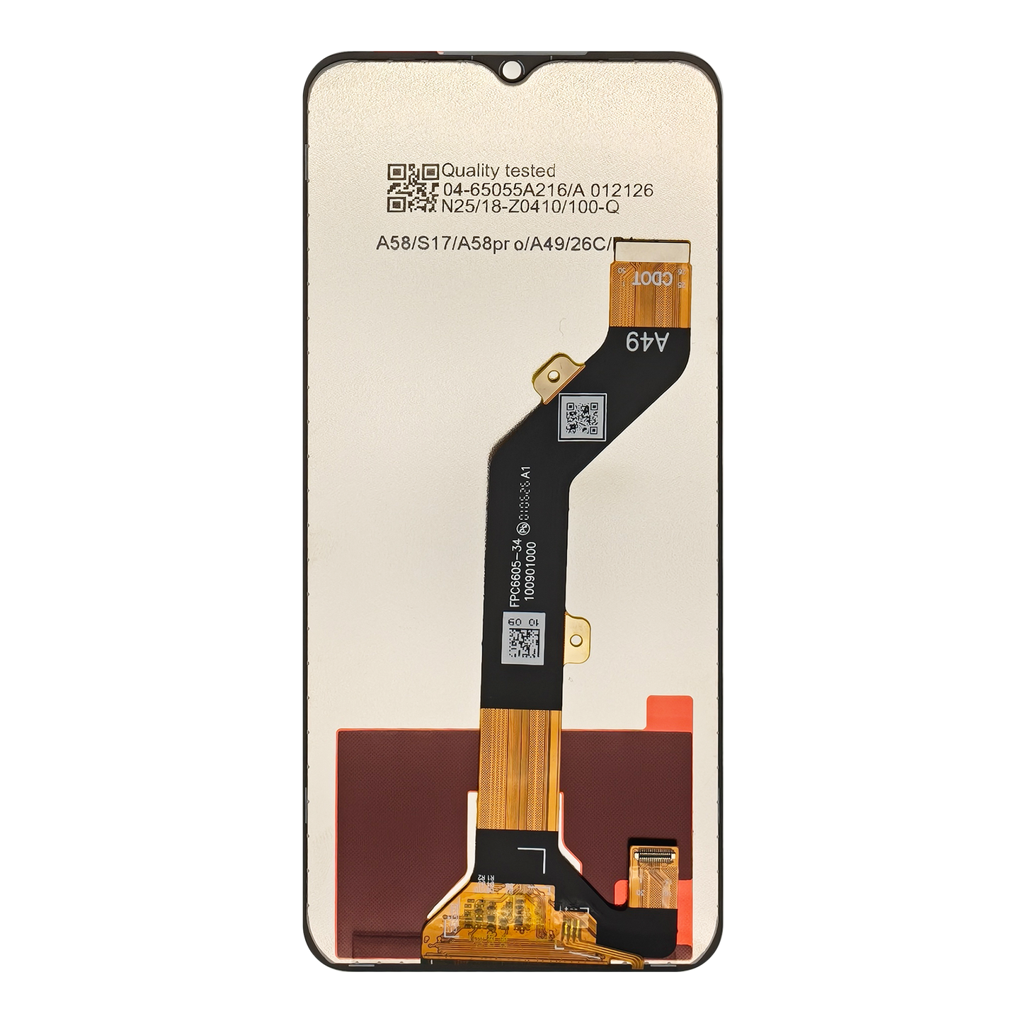 Itel A49 LCD Display Screen Assembly